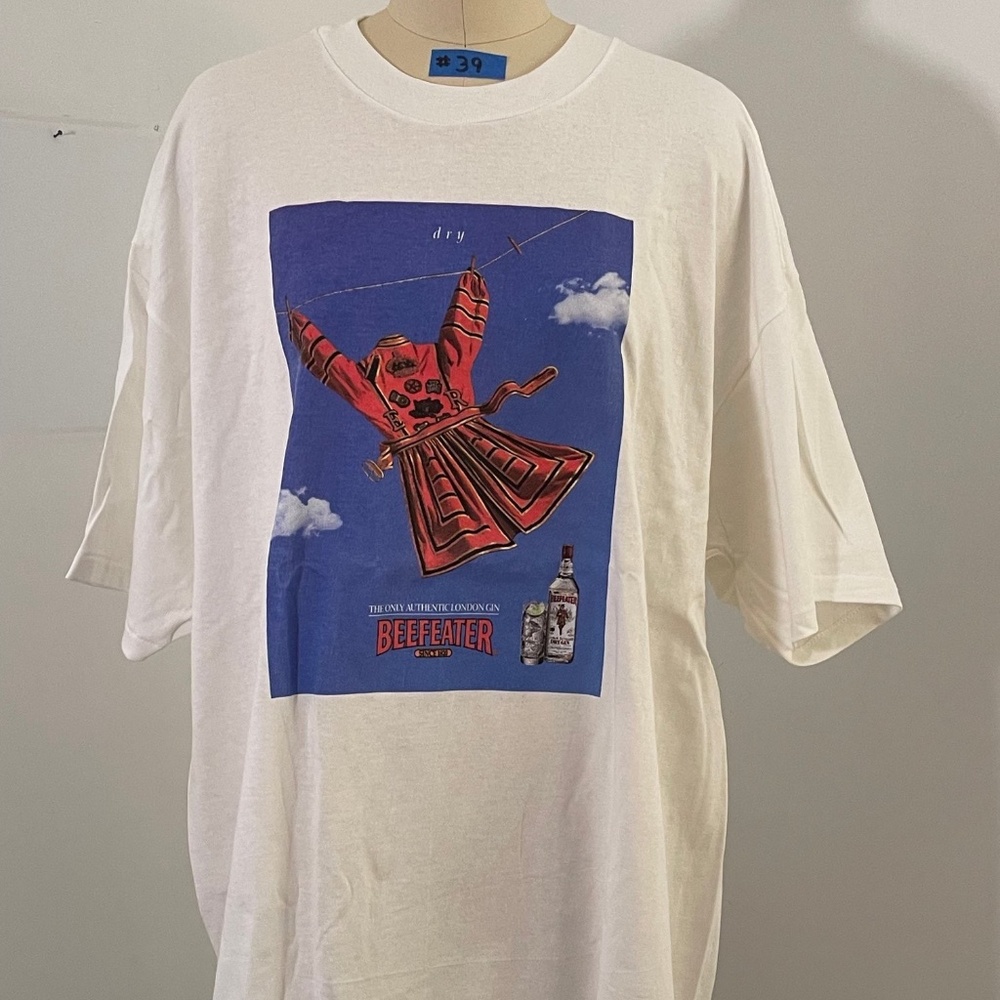 BEEFEATER GIN Vintage Graphic Single Stitch T-Shirt, XL